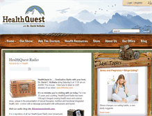 Tablet Screenshot of healthquestradio.com